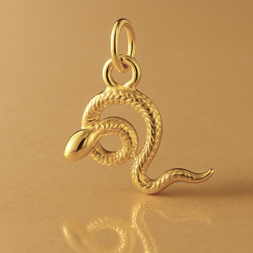 9ct Yellow Gold - Jungle Snake Charm