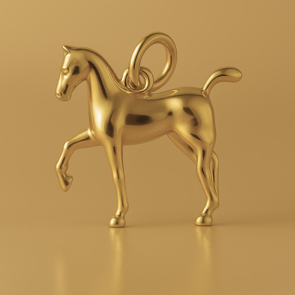 18ct Yellow Gold - Prancing Horse Charm