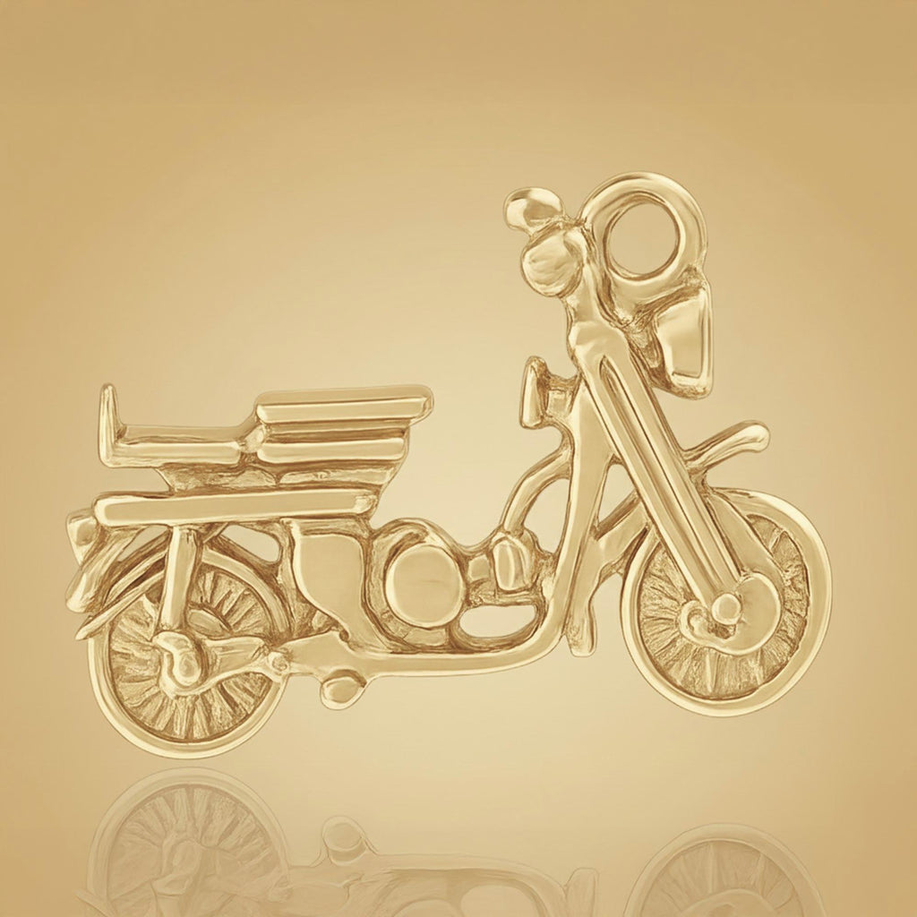 18ct Yellow Gold - Postie Motorbike Charm