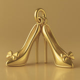 9ct Yellow Gold - Bow Toe Stiletto Pair Charm