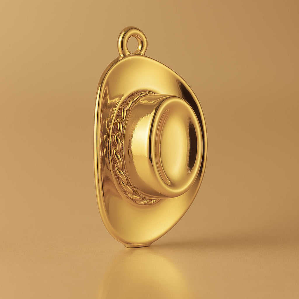 18ct Yellow Gold - Akubra Hat Charm