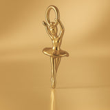 9ct Yellow Gold - Arabesque Ballet Dancer Charm