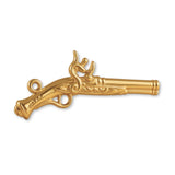 9ct Yellow Gold - Flintlock Pistol Charm