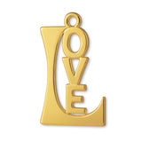 9ct Yellow Gold - Love Monogram Charm