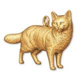 18ct Yellow Gold - Turkish Van Cat Charm
