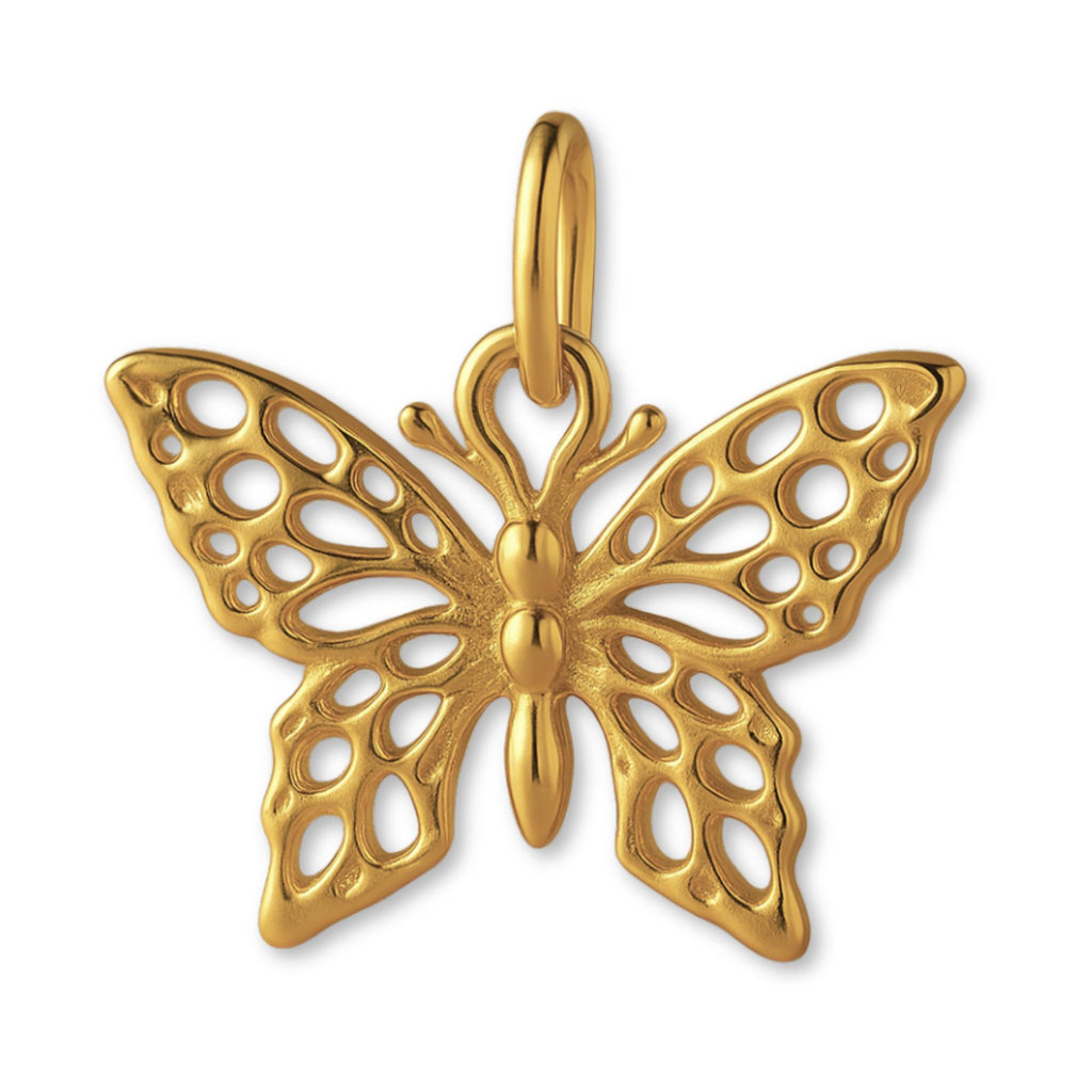 18ct Yellow Gold - Lacewing Butterfly Charm