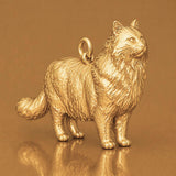 18ct Yellow Gold - Siberian Cat Charm