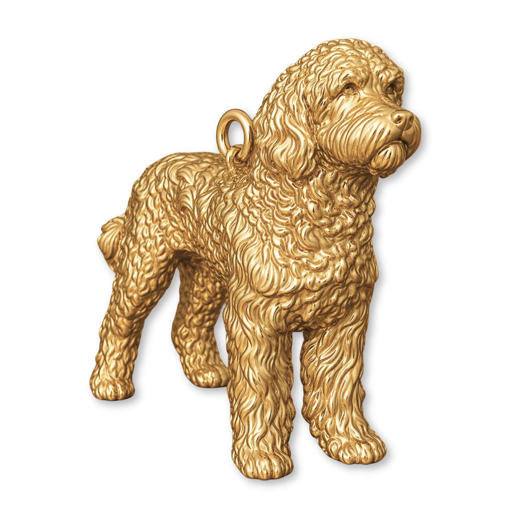 9ct Yellow Gold - Labradoodle Dog Charm