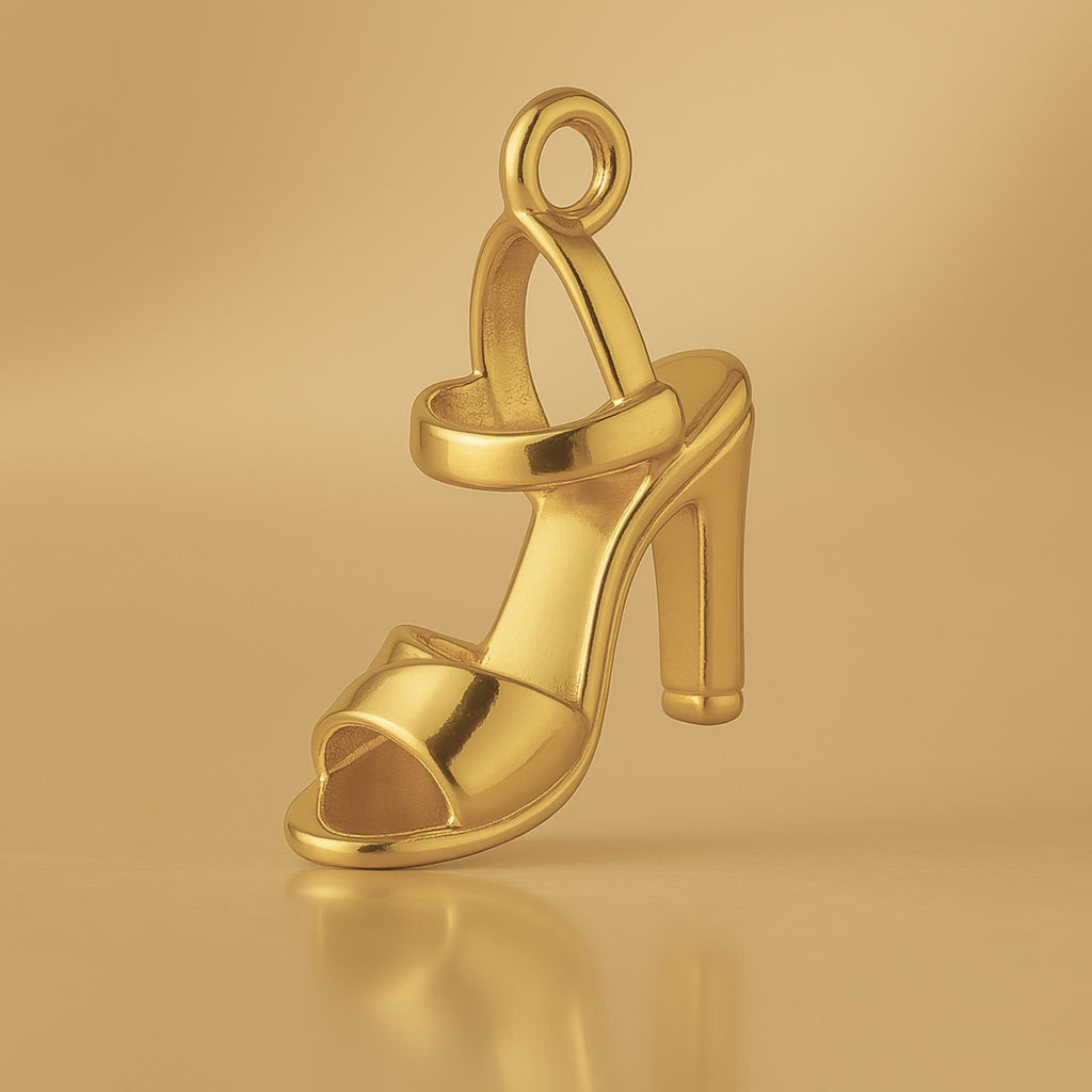 9ct Yellow Gold - Ankle Strap Heels Charm