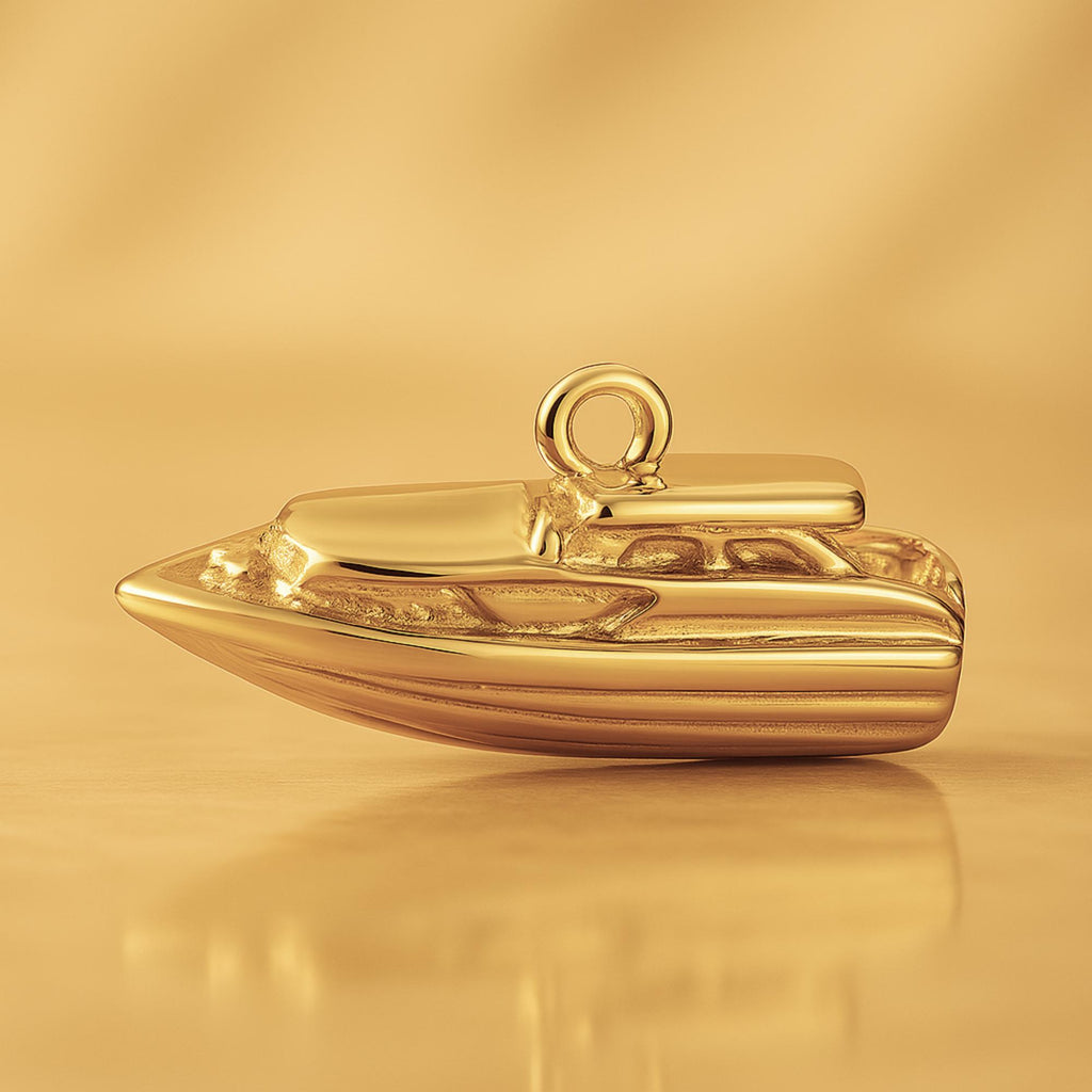 18ct Yellow Gold - Powerboat Charm
