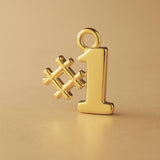 18ct Yellow Gold - Number 1 Monogram Charm