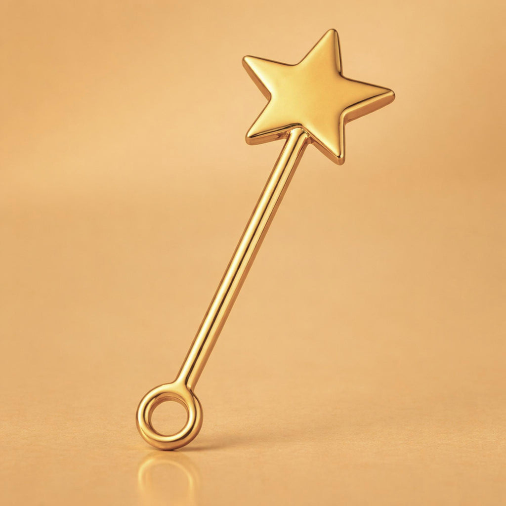 9ct Yellow Gold - Fairy Wand Charm