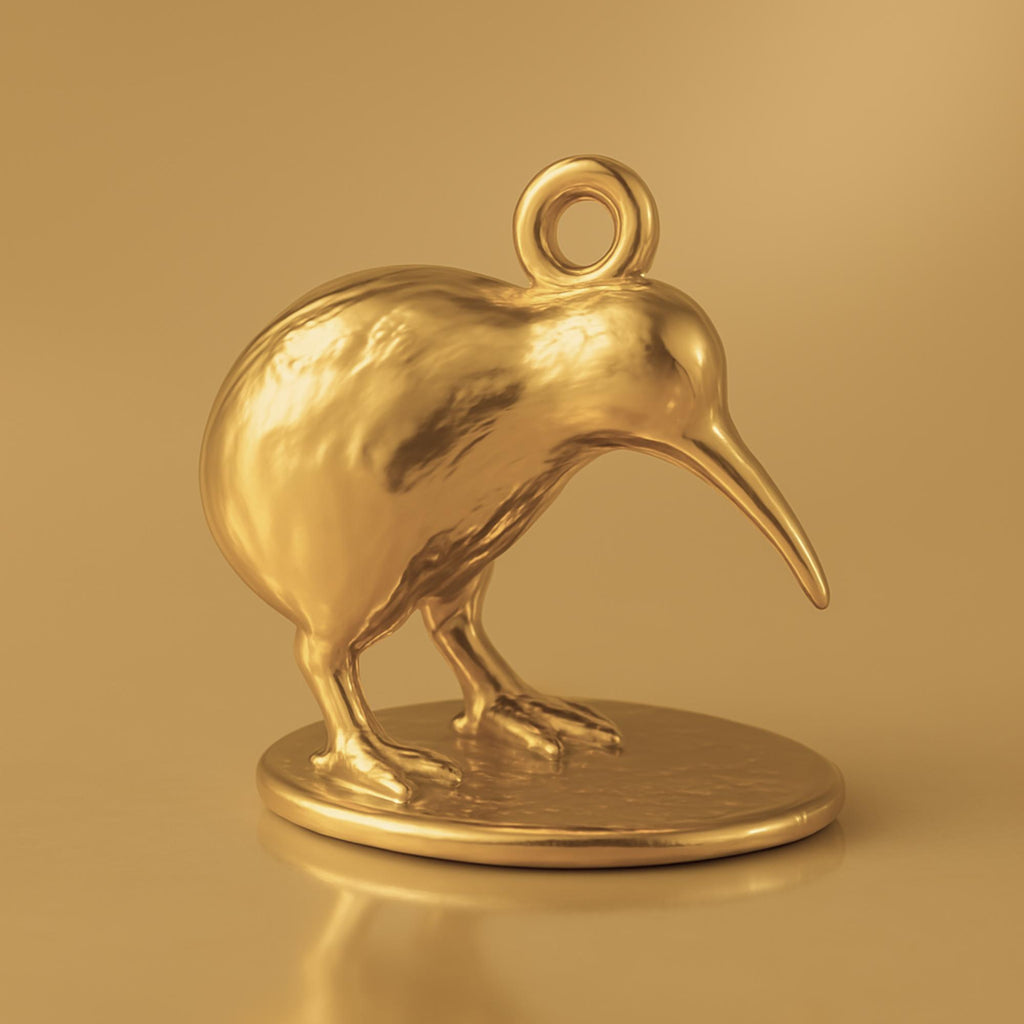 9ct Yellow Gold - NZ Kiwi Bird Charm