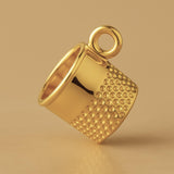 9ct Yellow Gold - Dimpled Thimble Charm