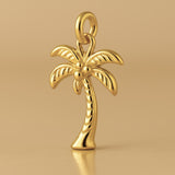 9ct Yellow Gold - Tropical Palm Tree Charm