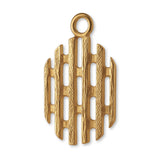 18ct Yellow Gold - Openwork Grille Totem Charm
