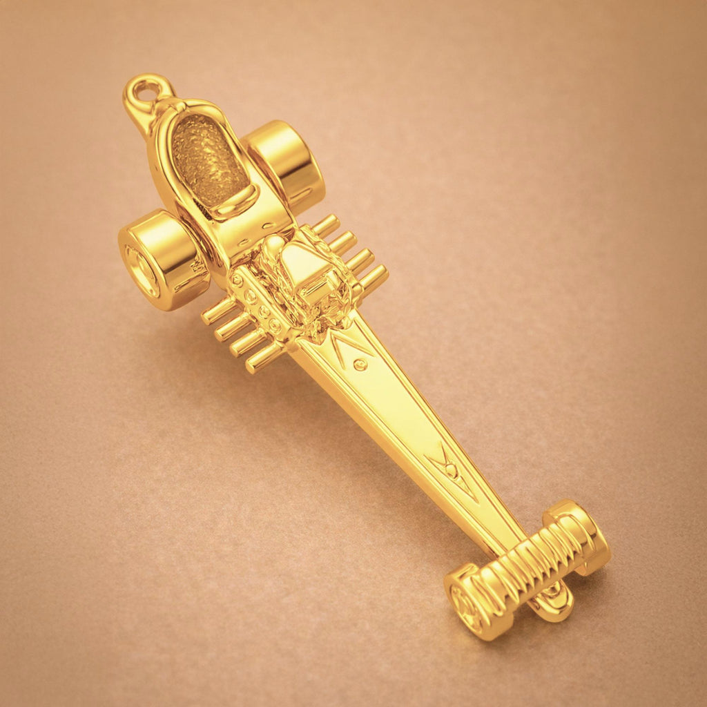 18ct Yellow Gold - Dragster Racer Charm
