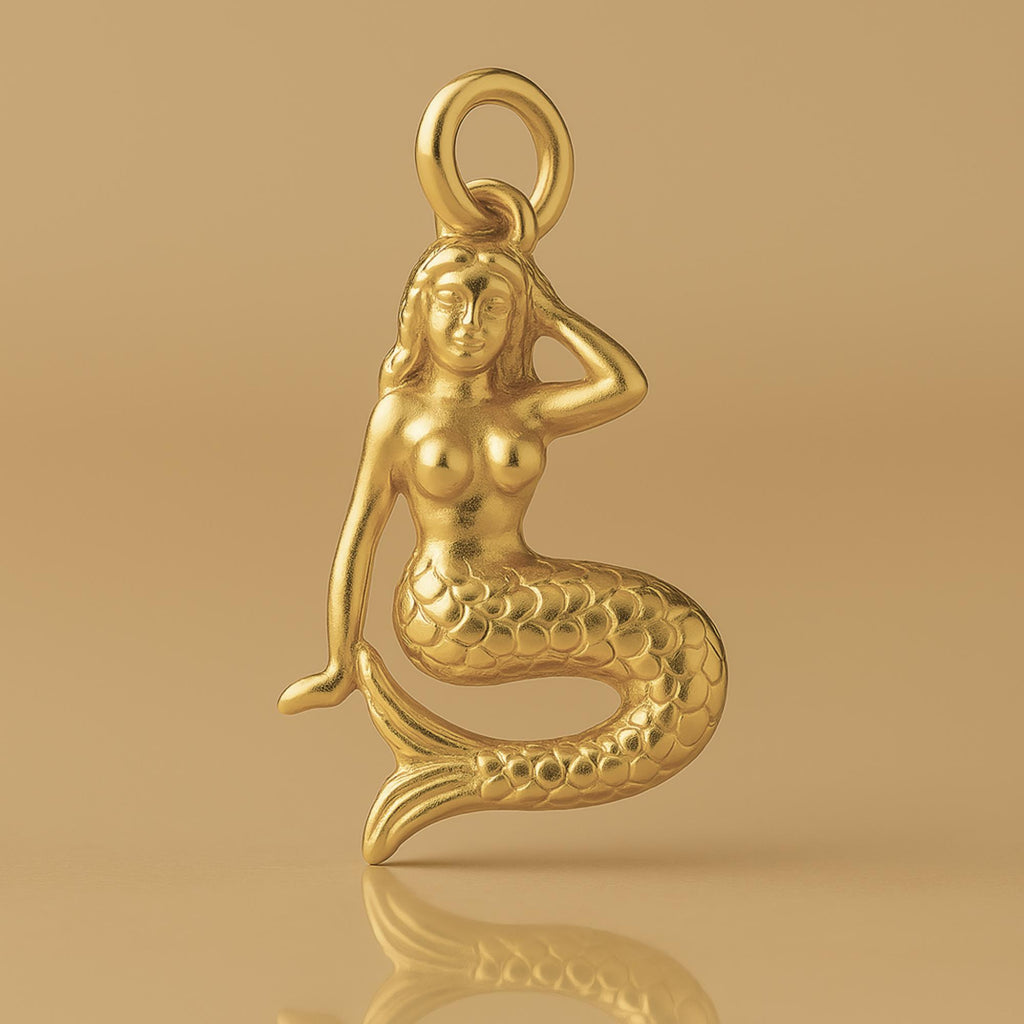 9ct Yellow Gold - Ceasg Mermaid Charm