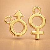 9ct Yellow Gold - Gender Symbols Charm