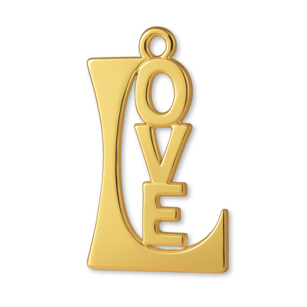 18ct Yellow Gold - Love Monogram Charm