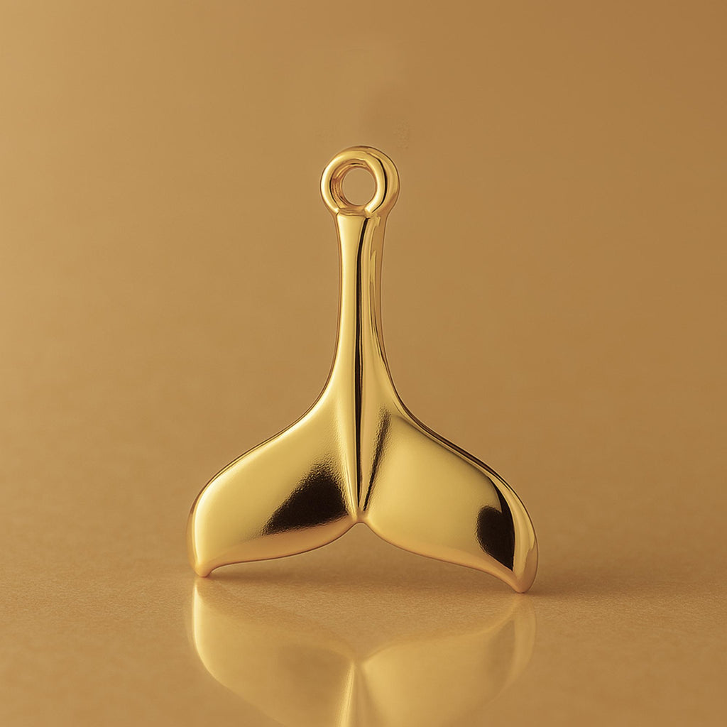 9ct Yellow Gold - Whale Tail Charm