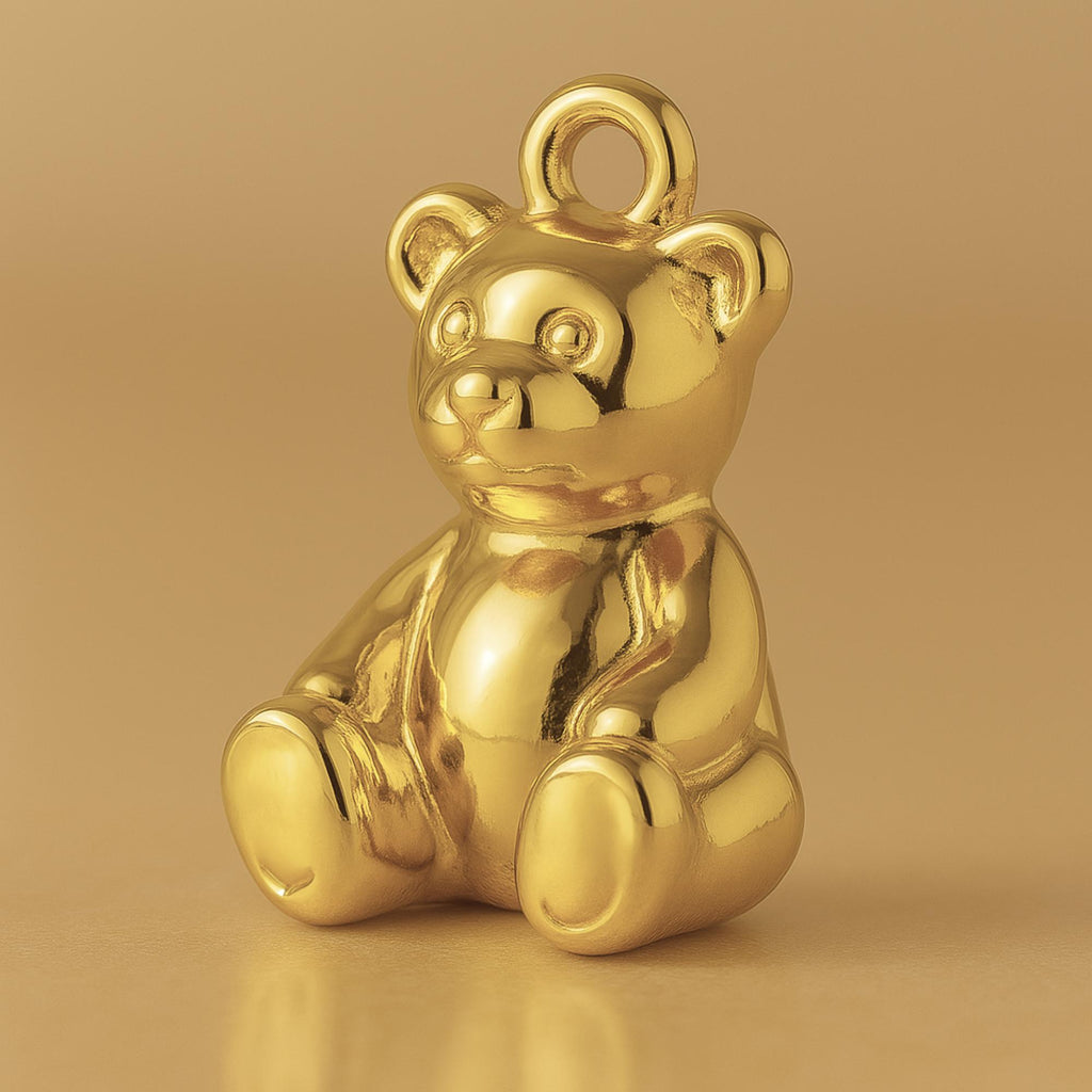 9ct Yellow Gold - Classic Teddy Bear Charm