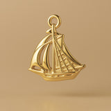 9ct Yellow Gold - Sailing Schooner Charm