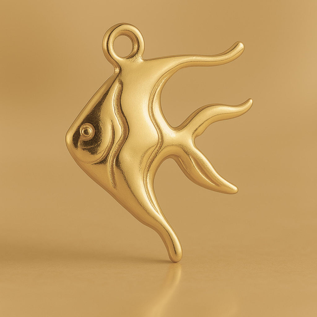 9ct Yellow Gold - Moorish Idol Fish Charm
