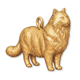 18ct Yellow Gold - Siberian Cat Charm