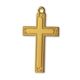 9ct Yellow Gold - Artisan Crucifix Charm