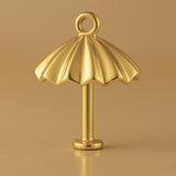 9ct Yellow Gold - Beach Umbrella Charm