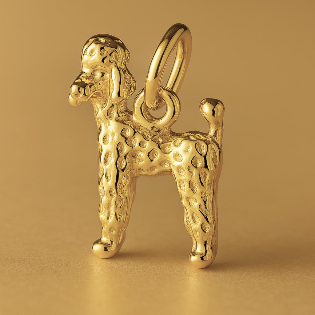 9ct Yellow Gold - Poodle Dog Charm