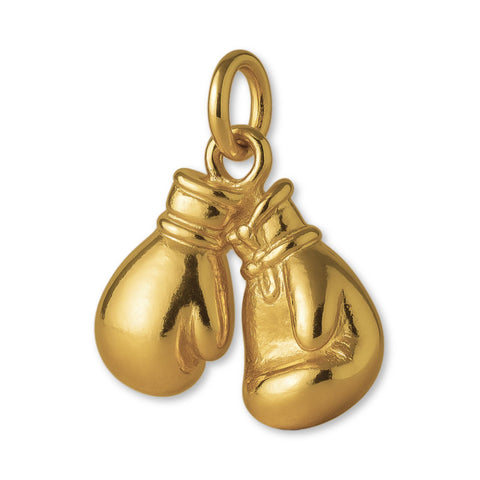 18ct Yellow Gold - Vintage Boxing Gloves Charm