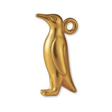 18ct Yellow Gold - King Penguin Charm