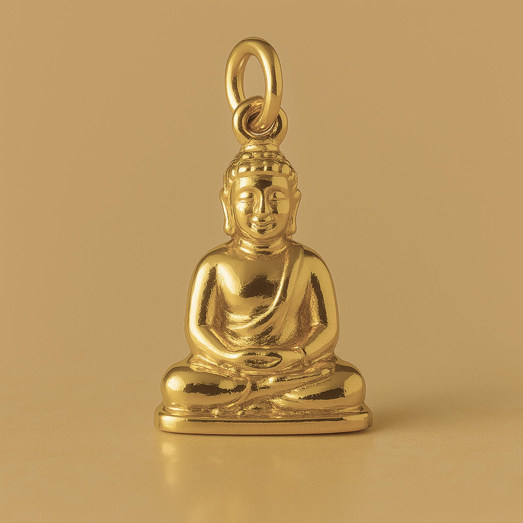 18ct Yellow Gold - Classic Buddha Charm