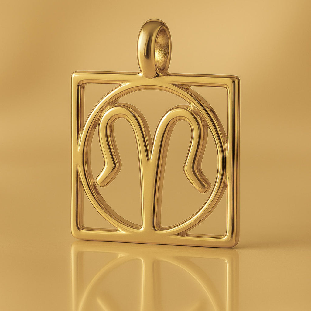 18ct Yellow Gold - Scorpio Zodiac Square Charm