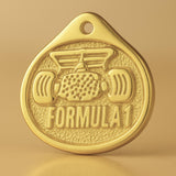 9ct Yellow Gold - Formula 1 Charm
