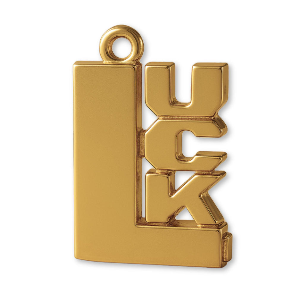 9ct Yellow Gold - LUCK Charm