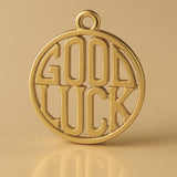 9ct Yellow Gold - GOOD LUCK Openwork Charm