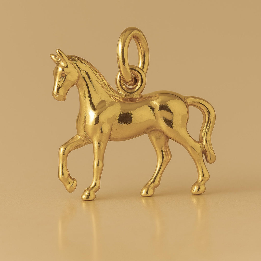9ct Yellow Gold - Classic Show Horse Charm