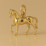 9ct Yellow Gold - Classic Show Horse Charm
