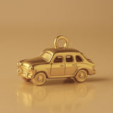 18ct Yellow Gold - Retro Family Sedan Car Charm