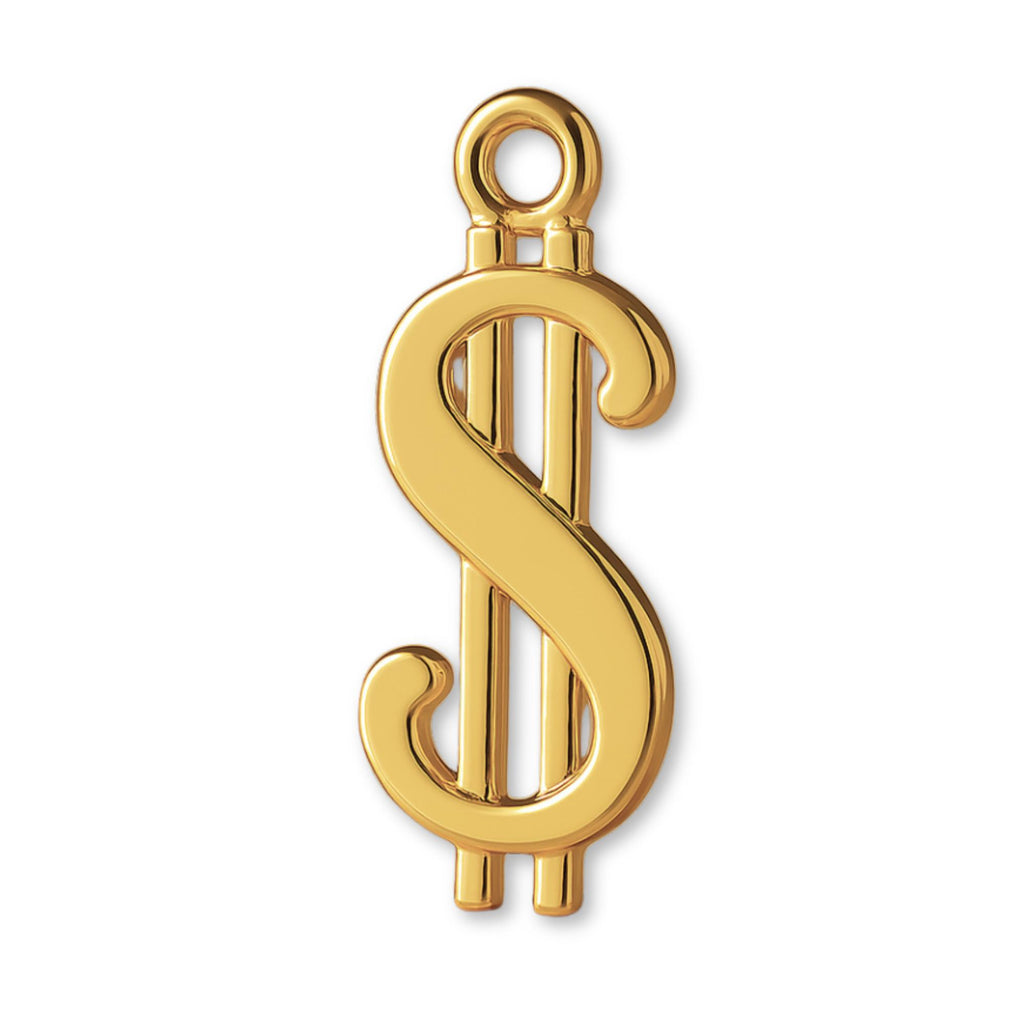 9ct Yellow Gold - Dollar Sign Charm