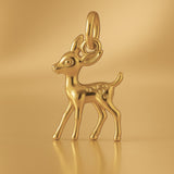 9ct Yellow Gold - Forest Deer Charm