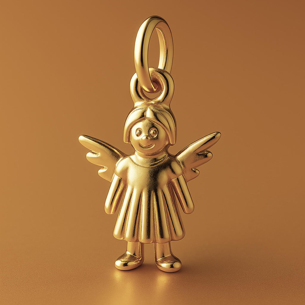 9ct Yellow Gold - Festive Angel Figurine Charm