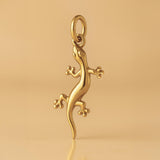 18ct Yellow Gold - Forest Gecko Charm
