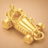 18ct Yellow Gold - Hot Rod Racer Charm