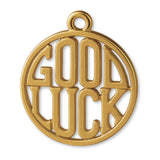 18ct Yellow Gold - GOOD LUCK Openwork Charm