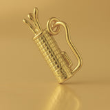 18ct Yellow Gold - Classic Golf Bag Charm