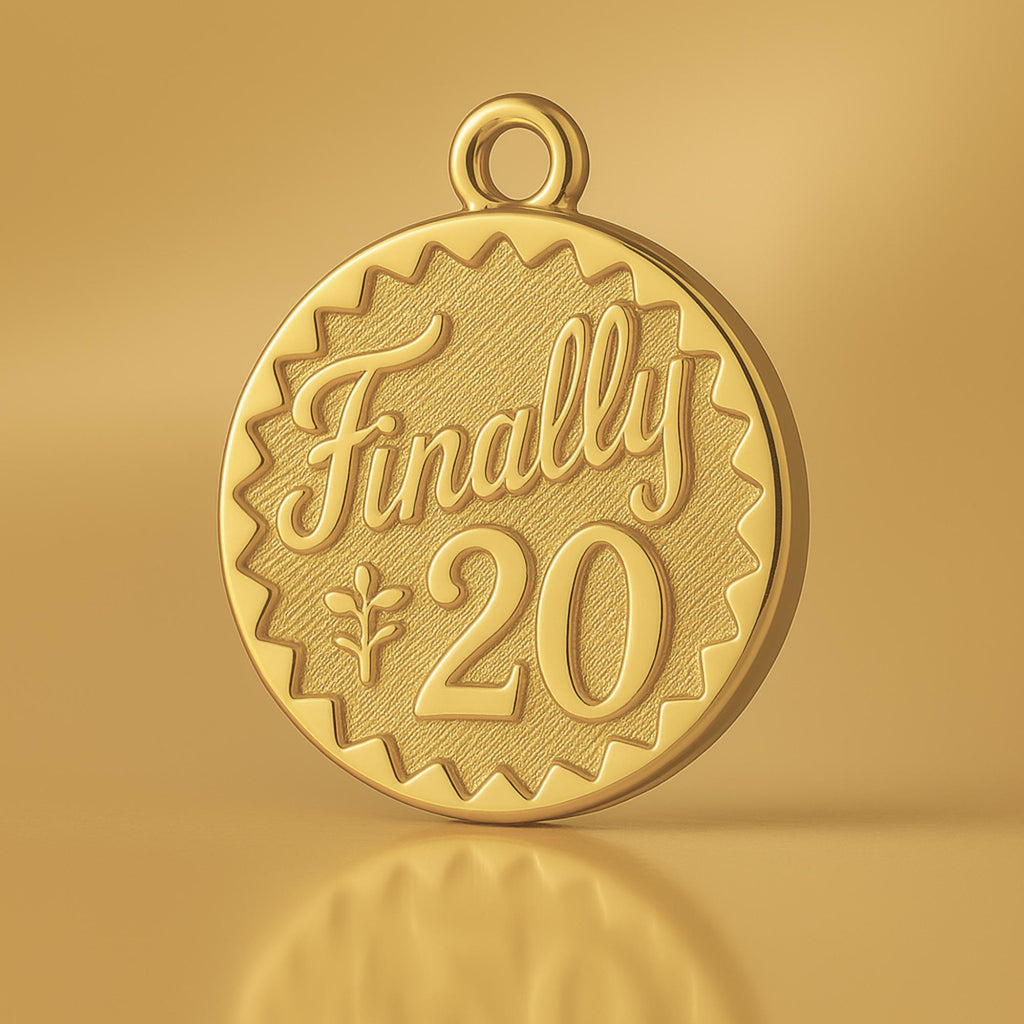 9ct Yellow Gold - Finally 20 Amulet Charm